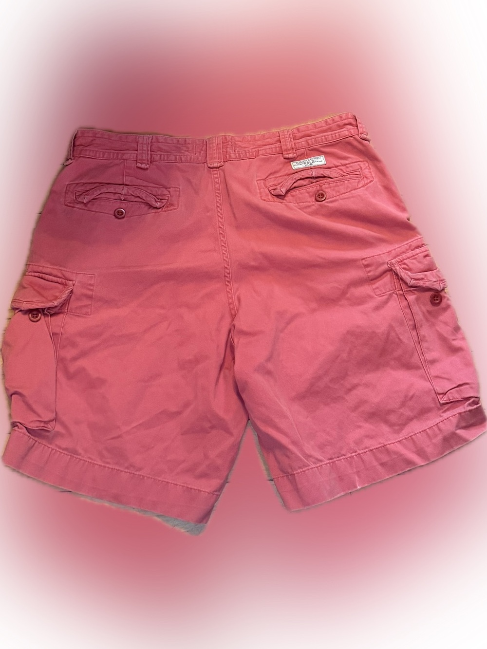 Vintage Ralph Lauren Coral Cargo Shorts for Men - Picture 2 of 4